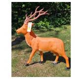 Large Orange Deer Antler Statue Yard Art Decor