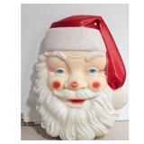 Vintage Santa Claus Face Wall Decor Blow Mold Chri