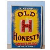 Old Honesty Sweet Plug Tobacco Tin Sign