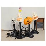 Halloween Light-Up Decorations - Skeleton, Pumpkin