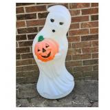 Vintage Blow Mold Ghost Holding Pumpkin Halloween