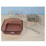 Vintage Anchor Hocking Glassware Lot - Pyrex Dish