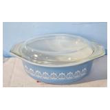 Blue Tulip  Pyrex Casserole Dish with Lid