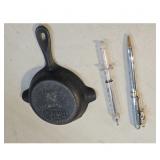 Vintage Wagner Cast Iron Ashtray & Pen Lot