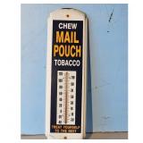 Vintage Mail Pouch Tobacco Thermometer Sign