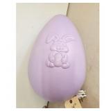 Vintage Lavender Egg Shaped  Light with Teddy Bear