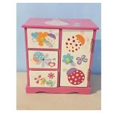Pink Ladybug Jewelry Box w/bracelets & Necklaces