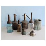 BRASS-COPPER ITEMS & OIL FILL TOPPERS