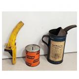 Vintage Maytag Fuel Mixing Can & Fram Coin Bank Lo