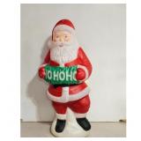 Vintage Blow Mold Santa Claus "HO HO HO" Christm