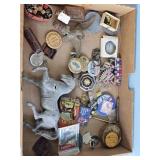 BIG BEN TOBACCO TIN, EAGLE TOPPER, METAL CLOCK