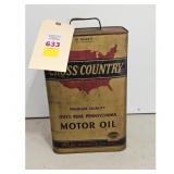 Vintage Cross Country Motor Oil Tin 10 Quarts Sear