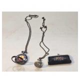 Vintage Style Pocket Watch /Ebroidered Manicure Ca