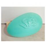 Teal Egg Shaped Lamp with Cherub Detail