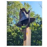 Vintage Cast Iron Schoolhouse Bell with Mount