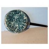 Enamelware Swirl Pattern Frying Pan Skillet