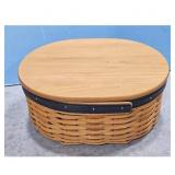 Longaberger Collectors Club Woven Basket with Wood