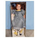 Vintage Porcelain Doll in Original Box - Made in S