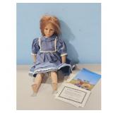 Annette Himstedt Porcelain Doll with Blue Dress an