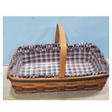 Longaberger JW Collection Gathering Basket with Li