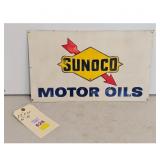 Vintage Sunoco Motor Oils Tin Sign