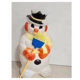 Vintage Blow Mold Snowman Christmas Light-Up Decor