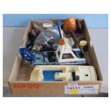 SEVERAL TOY TIRES FOR REPAIR & 2-PLASTIC BOATS