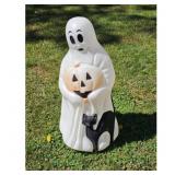 Vintage Halloween Ghost Pumpkin Black Cat Blow Mol