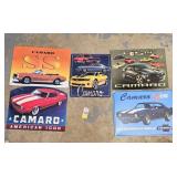 Lot of 5 Vintage Camaro Metal Signs