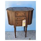 MARTHA WASHINGTON STYLE SEWING CABINET W/CONTENTS