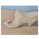 Fenton Iridescent Glass High Heel Shoe Figurine