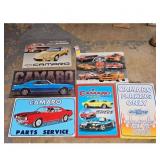 Lot of 6 Chevrolet Camaro Metal Signs