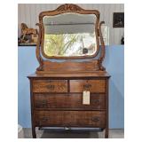 EASTLAKE STYLE BEDROOM SUITE-BED FRAME W/RAILS