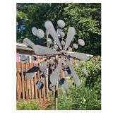 Large Metal Kinetic Wind Spinner Garden Sculpture