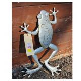 Metal Frog Wall Decor Sculpture
