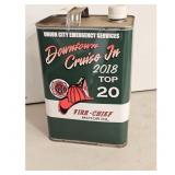 Vintage Fire Chief Motor Oil Can - Union City Emer