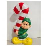 Vintage General Foam Plastics Elf with Candy Cane
