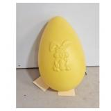 Vintage Yellow Easter Egg Lamp with Bunny Relief