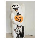 Vintage Halloween Ghost Pumpkin Black Cat Blow Mol