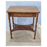 ONE DRAWER ANTIQUE OAK WASH STAND