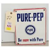 Vintage Pure Pep Oil Company Advertising Sign