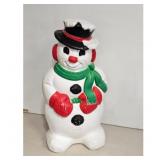 Vintage Light-Up Snowman Blow Mold Christmas Decor