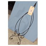 Wrought Iron Plant Stand with Decorative Scrollwor