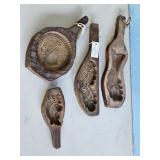 EARLY WOODEN BUTTER MOLDS