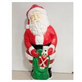 Vintage Blow Mold Santa Claus Christmas Yard Decor