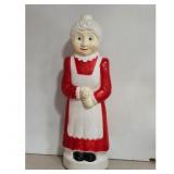 Vintage Mrs. Claus Blow Mold Christmas Decoration