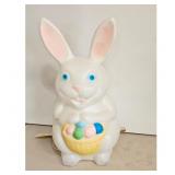 Vintage Easter Bunny Blow Mold Light Up Decor with