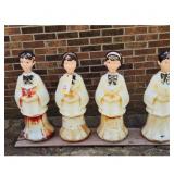 Vintage Blow Mold Choir Children Figures Set of 4