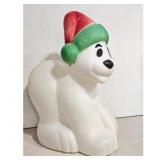 Vintage Blow Mold Polar Bear Christmas Light Displ