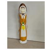 Vintage Pilgrim Woman Blow Mold Thanksgiving Decor